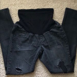 Distressed Jessica Simpson maternity jeans